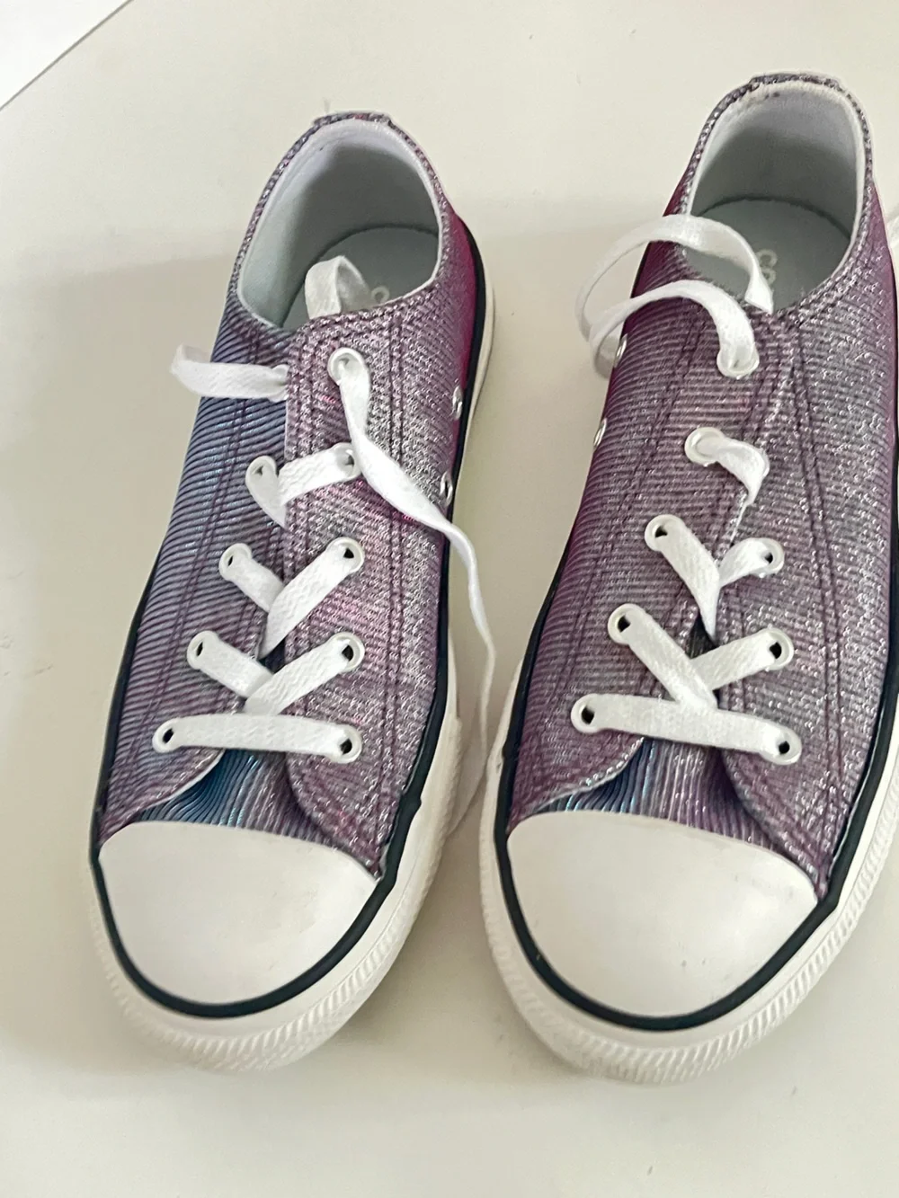 Converse All Star Chuck Taylor Low Shoes Sneakers Youth iridescent purple Silver